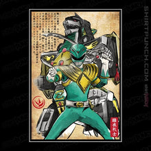 Load image into Gallery viewer, Daily_Deal_Shirts Magnets / 3"x3" / Black Green Ranger Woodblock
