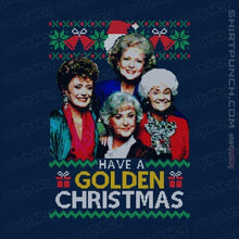 Load image into Gallery viewer, Shirts Magnets / 3"x3" / Navy Golden Christmas