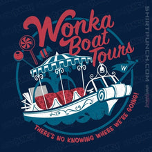 Load image into Gallery viewer, Daily_Deal_Shirts Magnets / 3&quot;x3&quot; / Navy Wonka Boat Tours
