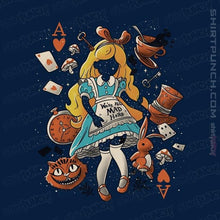 Load image into Gallery viewer, Shirts Magnets / 3"x3" / Navy Wonderland Girl