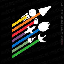 Load image into Gallery viewer, Shirts Magnets / 3"x3" / Black Scifi Streaks