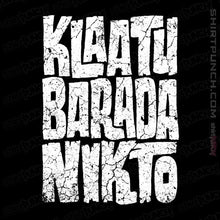 Load image into Gallery viewer, Daily_Deal_Shirts Magnets / 3"x3" / Black Klaatu Barada Nikto!