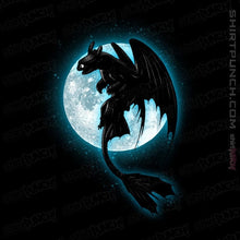 Load image into Gallery viewer, Shirts Magnets / 3"x3" / Black Moonlight Dragon Rider