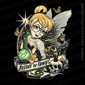 Daily_Deal_Shirts Magnets / 3"x3" / Black Believe In Fairies