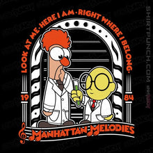 Load image into Gallery viewer, Shirts Magnets / 3"x3" / Black Beaker and Bunsen Melodies