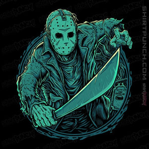 Daily_Deal_Shirts Magnets / 3"x3" / Black The Crystal Lake Slasher