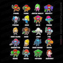 Load image into Gallery viewer, Daily_Deal_Shirts Magnets / 3&quot;x3&quot; / Black The Many Suits Of Samus
