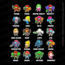 Load image into Gallery viewer, Daily_Deal_Shirts Magnets / 3"x3" / Black The Many Suits Of Samus