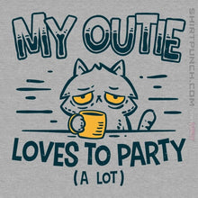 Load image into Gallery viewer, Daily_Deal_Shirts Magnets / 3"x3" / Sports Grey Outie Loves To Party