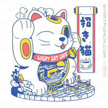 Load image into Gallery viewer, Shirts Magnets / 3"x3" / White Lucky Cat Coffee Shop