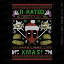 Load image into Gallery viewer, Shirts Magnets / 3"x3" / Black Rated R Christmas