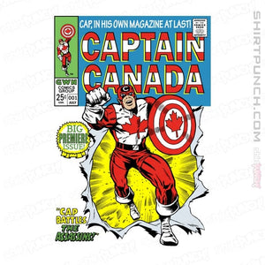 Daily_Deal_Shirts Magnets / 3"x3" / White Captain Canada