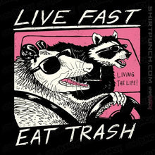 Load image into Gallery viewer, Secret_Shirts Magnets / 3"x3" / Black Live Fast Eat Trash