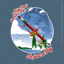 Load image into Gallery viewer, Shirts Magnets / 3"x3" / Indigo Blue A Pig That Doesn't Fly