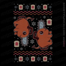 Load image into Gallery viewer, Shirts Magnets / 3"x3" / Black Devil Dog Christmas