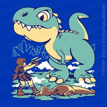 Load image into Gallery viewer, Secret_Shirts Magnets / 3"x3" / Royal Blue T-Rex Surprise