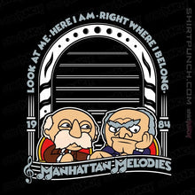 Load image into Gallery viewer, Shirts Magnets / 3"x3" / Black Statler and Waldorf Melodies