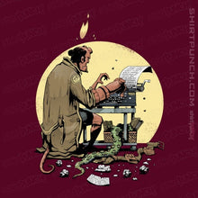 Load image into Gallery viewer, Daily_Deal_Shirts Magnets / 3"x3" / Maroon Hellboy's Report