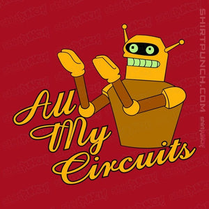 Daily_Deal_Shirts Magnets / 3"x3" / Red All My Circuits