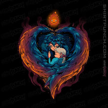 Load image into Gallery viewer, Secret_Shirts Magnets / 3"x3" / Black Heart On Fire