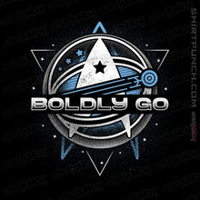 Load image into Gallery viewer, Shirts Magnets / 3"x3" / Black Boldly into Space