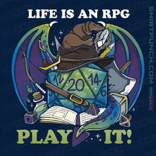 Load image into Gallery viewer, Shirts Magnets / 3"x3" / Navy Life Is An RPG