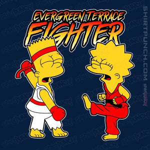 Daily_Deal_Shirts Magnets / 3"x3" / Navy Evergreen Terrace Fighter
