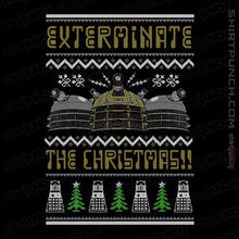 Load image into Gallery viewer, Shirts Magnets / 3"x3" / Black Dalek Xmas
