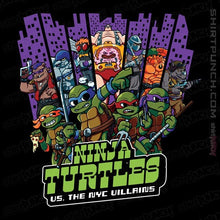 Load image into Gallery viewer, Daily_Deal_Shirts Magnets / 3&quot;x3&quot; / Black TMNT Vs The NYC Villains
