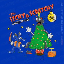 Load image into Gallery viewer, Daily_Deal_Shirts Magnets / 3"x3" / Royal Blue Itchy & Scratchy Christmas