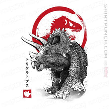 Load image into Gallery viewer, Shirts Magnets / 3"x3" / White TRICERATOPS SUMI-E halftones