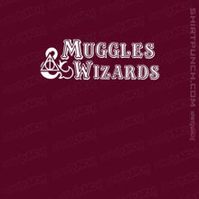 Load image into Gallery viewer, Secret_Shirts Magnets / 3"x3" / Maroon Muggles And Wizards