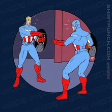 Load image into Gallery viewer, Shirts Magnets / 3"x3" / Navy Captain Americas