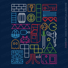 Load image into Gallery viewer, Daily_Deal_Shirts Magnets / 3"x3" / Navy Nostalgic Doodles