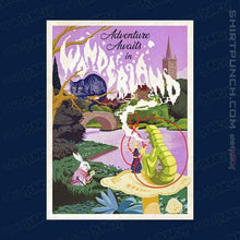 Load image into Gallery viewer, Shirts Magnets / 3"x3" / Navy Adventure Awaits In Wonderland