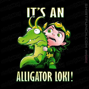 Shirts Magnets / 3"x3" / Black It's An Alligator Loki!