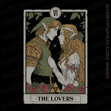 Load image into Gallery viewer, Daily_Deal_Shirts Magnets / 3"x3" / Black The Lovers Vintage Tarot