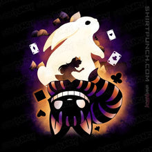 Load image into Gallery viewer, Daily_Deal_Shirts Magnets / 3"x3" / Black Cheshire White Rabbit