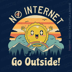 Shirts Magnets / 3"x3" / Navy No Internet! Go Outside!