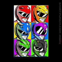 Load image into Gallery viewer, Shirts Magnets / 3"x3" / Black Pop Art Power Rangers