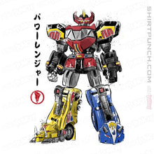 Load image into Gallery viewer, Daily_Deal_Shirts Magnets / 3"x3" / White Mighty Morphin Megazord Sumi-e