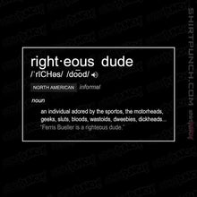 Load image into Gallery viewer, Shirts Magnets / 3"x3" / Black Righteous Dude