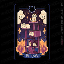 Load image into Gallery viewer, Daily_Deal_Shirts Magnets / 3"x3" / Black The Tower Cat Tarot