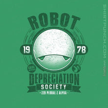 Load image into Gallery viewer, Shirts Magnets / 3"x3" / Irish Green Robot Depreciation Society