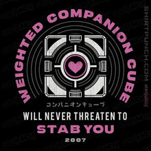 Load image into Gallery viewer, Shirts Magnets / 3"x3" / Black Companion Cube Emblem