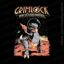 Load image into Gallery viewer, Shirts Magnets / 3"x3" / Black Space Pulp Robot Dinosaur Hero