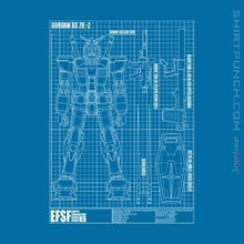 Load image into Gallery viewer, Shirts Magnets / 3"x3" / Sapphire RX-78-2 Blueprint