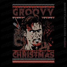 Load image into Gallery viewer, Daily_Deal_Shirts Magnets / 3"x3" / Black Groovy Christmas