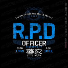 Load image into Gallery viewer, Shirts Magnets / 3"x3" / Black Raccoon Officer