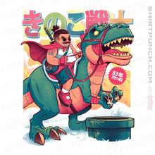 Load image into Gallery viewer, Daily_Deal_Shirts Magnets / 3"x3" / White Mushroom Warrior & Dinosaur